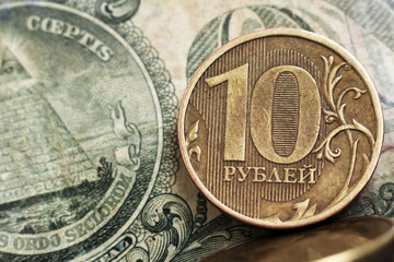 Ten rubles and one dollar, devaluation of the ruble