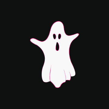 Flat ghost vector illustration for halloween