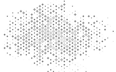 Light Silver, Gray vector background with colored stars.