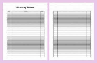 Accounting Bullet Journal Page