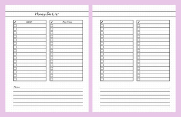 Bullet Journal Honey Do List Page