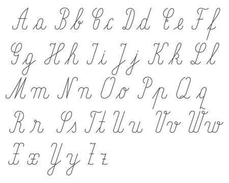 Handwritten alphabet  small and big letter