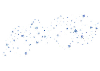 Snowflakes. Snow, snowfall. Falling scattered white snowflakes on a gradient background. Vector	