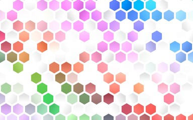 Light Multicolor, Rainbow vector template in hexagonal style.