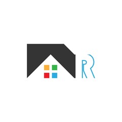 Letter R  logo Icon for house, real estate vector