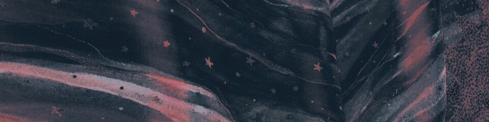 Pink Elegant Texture. Dark Silk Print. Yellow