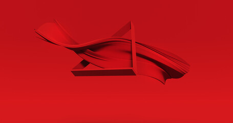 Modern abstract cover design with red abstract background for banner design. Cover template. Creative geometric wallpaper. Poster design