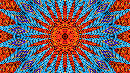Abstract kaleidoscope background. Beautiful multicolor kaleidoscope texture. Unique kaleidoscope design.