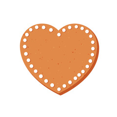 New year or Christmas gingerbread cookies. Carved figures decorated with sugar icing. Vector stock flat illustration isolated on a white background.