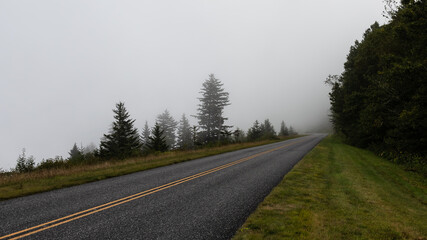 Foggy and Dangerous Driving Conditions on the Blue Rudge Parkway