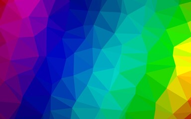 Light Multicolor, Rainbow vector blurry triangle pattern.