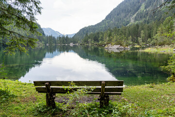 Cloudy Day at the Lake Gosausee in Upper Austria