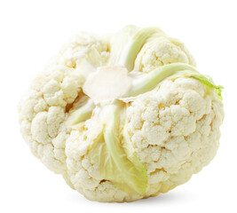 Cauliflower fresh on a white background. Isolated