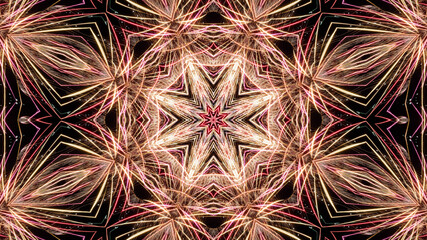 Abstract kaleidoscope background. Beautiful multicolor kaleidoscope texture. Unique kaleidoscope design.