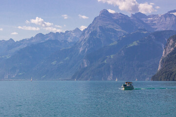
sunny day at Lake Uri in the Swiss Alps