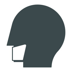 
Vector graphics . EPS-10. The head of a man in a mask from a virus.