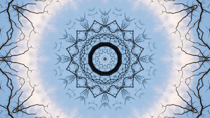 Abstract kaleidoscope background. Beautiful multicolor kaleidoscope texture. Unique kaleidoscope design.