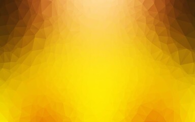 Light Yellow, Orange vector abstract mosaic pattern.