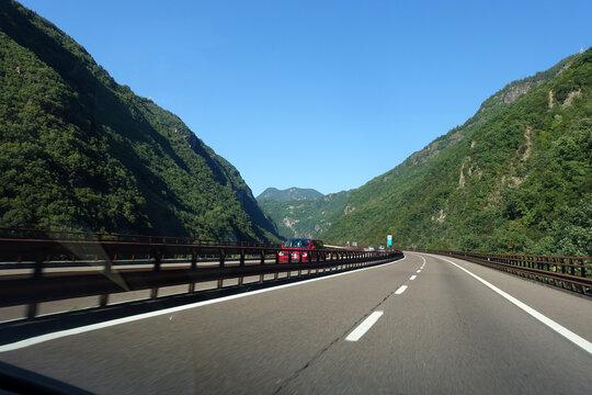 wenig Verkehr auf der italienischen Brennerautobahn