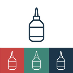 Linear vector icon with sauce bottle