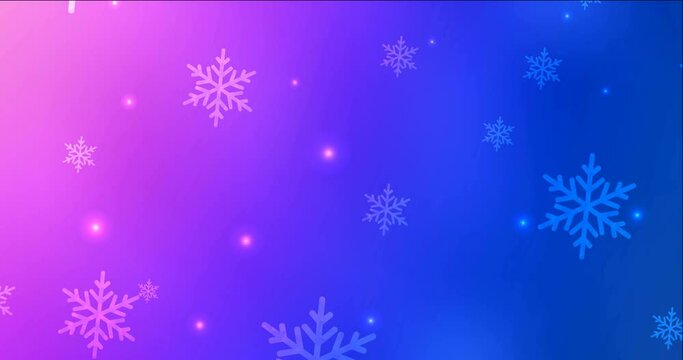 4K looping light pink, blue video sample in carnival style. Holographic abstract video with snow and stars. Flicker for video designers. 4096 x 2160, 30 fps.