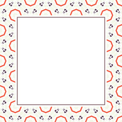 Oriental ornamental mosaic. Arabic design for page decoration. Vector frame of asian mosaic border