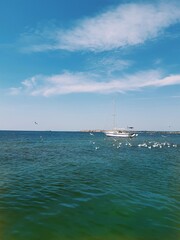 yacht in the sea