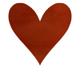 Heart with red paper texture