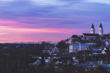 Freising von Aussichtspunkt Richtung Dom