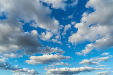 Large dark clouds in blue sky before the rain