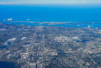 Aerial view of Tampa, st petersburg and clearwater in Florida, USA	
