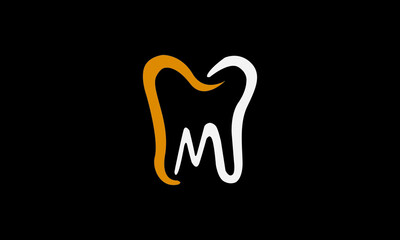 Dental clinic logo. Tooth vector template, Oral care dental and clinic symbol icon with modern design style