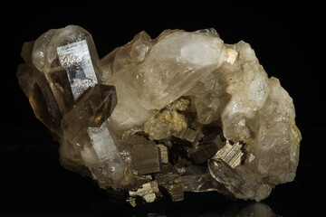 crystals interspersed with metal close-up, texture, background, wallpaper, pattern, abstraction