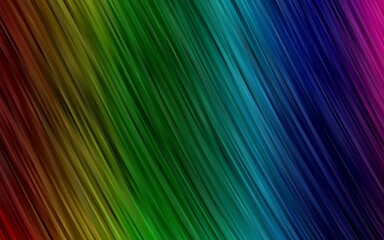 Dark Multicolor, Rainbow vector pattern with curved circles.