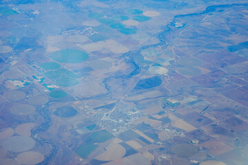 Aerial view of of farm in Colorado	
