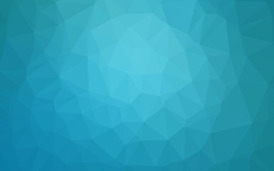 Light BLUE vector shining triangular background.