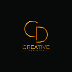 DC or CD initial letter logo design template vector
