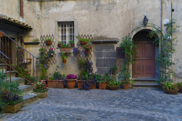 Fototapeta na wymiar Medieval village in Italy. Traditional europe