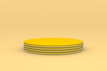 Blank Exhibition stage backdrop or empty product shelf. 3D rendering.
