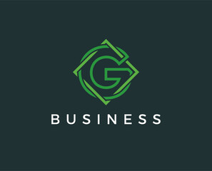 minimal letter g logo template - vector illustration