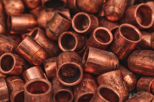 Secondary Raw Materials copper Scrap, selective focus - Powered by Adobe