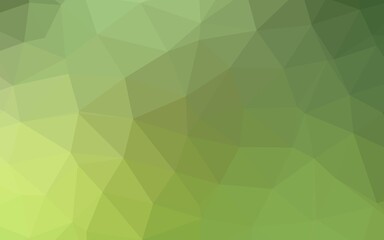 Light Green, Yellow vector polygon abstract backdrop.