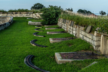 Historic Fort Monroe National Park landmark near Hampton Virginia, 1819, near the Coast