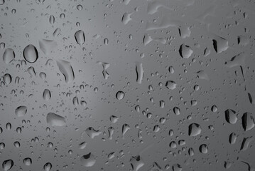 water drops on a gray background