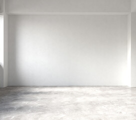 The modern cozy of empty living room interior and white wall texture background 