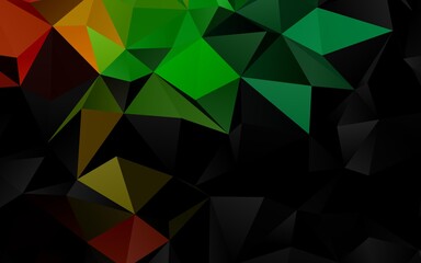 Fototapeta premium Dark Multicolor, Rainbow vector triangle mosaic template.