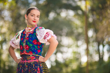 Slovak folklore. Slovak folk dancer.