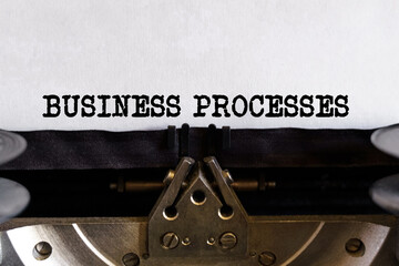 Vintage typewriter with typed text - BUSINESS PROCESSES