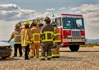 Paramedic Training Class Students preparing to practice Rescue Techniques