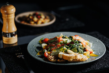 food, dinner, restaurant, salad, meal, plate, table, lunch, wine, dish, gourmet, meat, healthy, wedding, banquet, vegetables, glass, tomato, seafood, red, dining, buffet, cuisine, delicious, appetizer